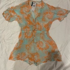 Roxy romper cover up brand new with tags